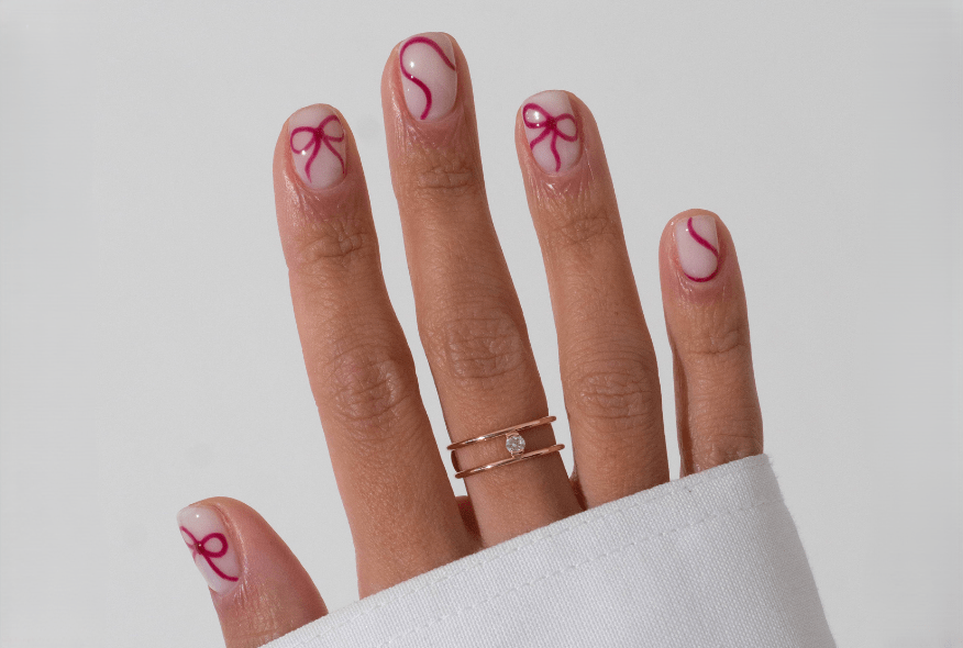 Rode Strik Nagels Gellak Pink Gellak rode-strik-nagels-gellak-pink-gellak