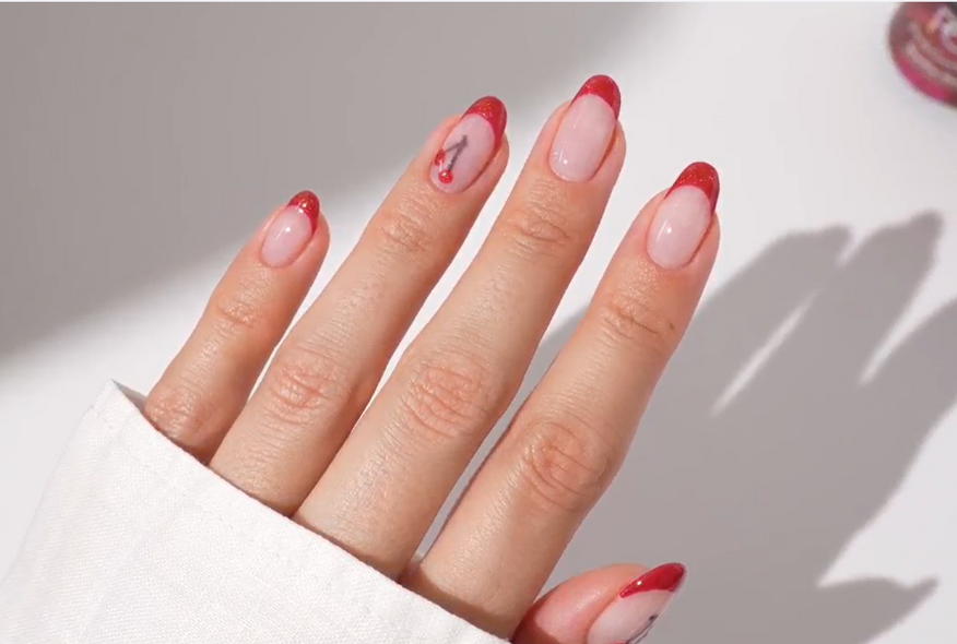 How to make Cat Eye Cherry Nail Art?