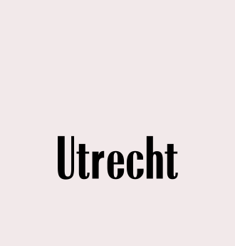 The word "Utrecht" in black, bold letters on a light gray background.