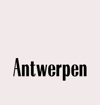 The image shows the word "Antwerp" in black, bold letters on a light gray background.