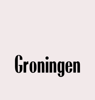 Black text "Groningen" on a light gray background.