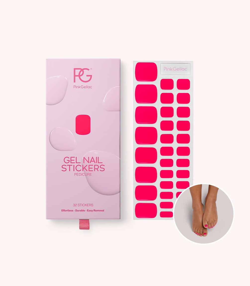 161 Ibiza Pink Pediküre-Gel-Nagelsticker