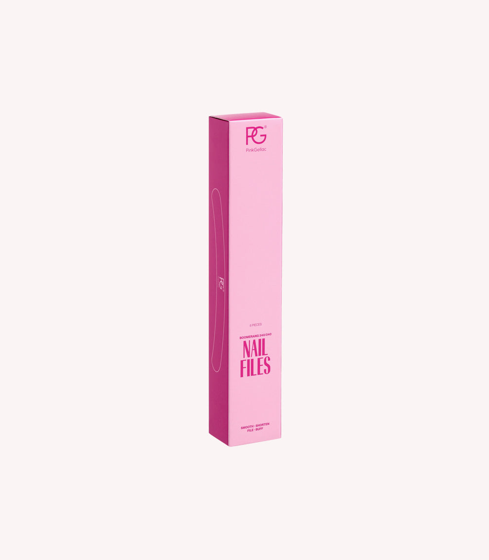 Pink packaging of Pink Gellac nail files.
