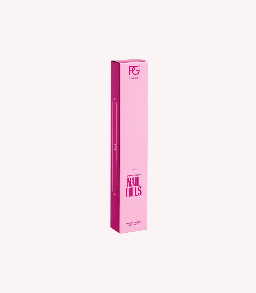 Pink box from PinkGellac with inscription "Nail Files".