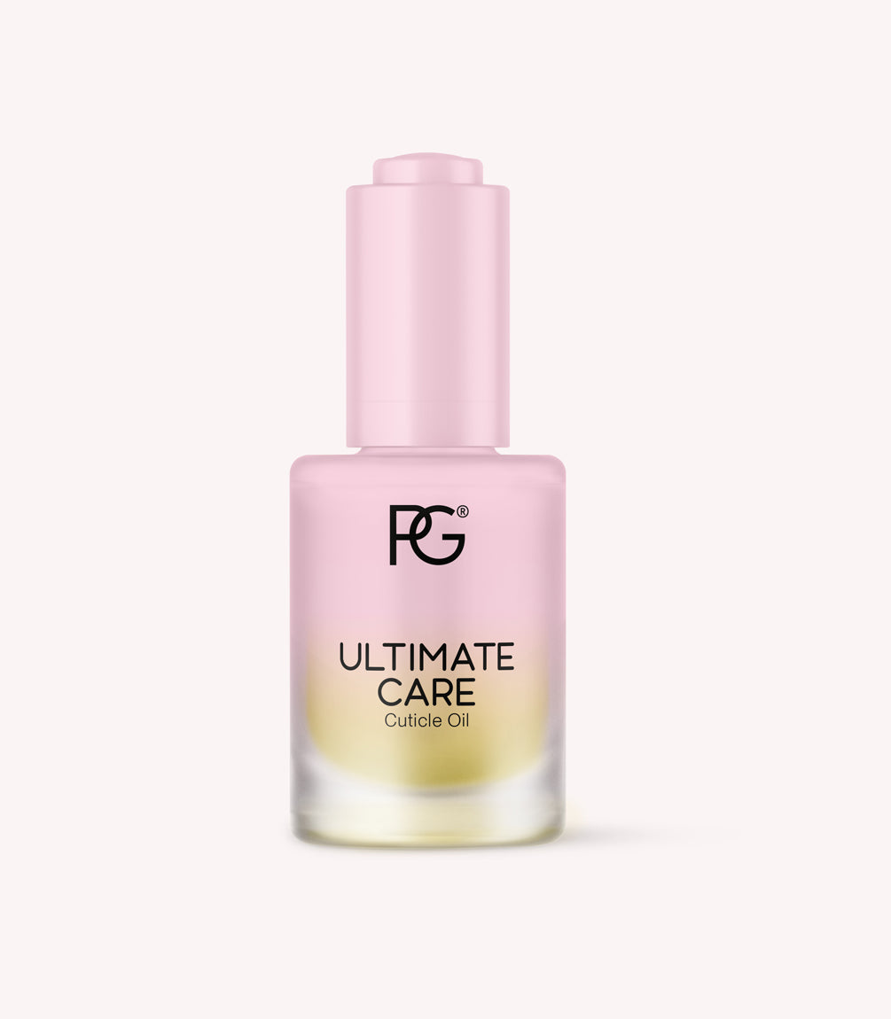 Pink bottle with "PG Ultimate Care Cuticle Oil" imprinted.