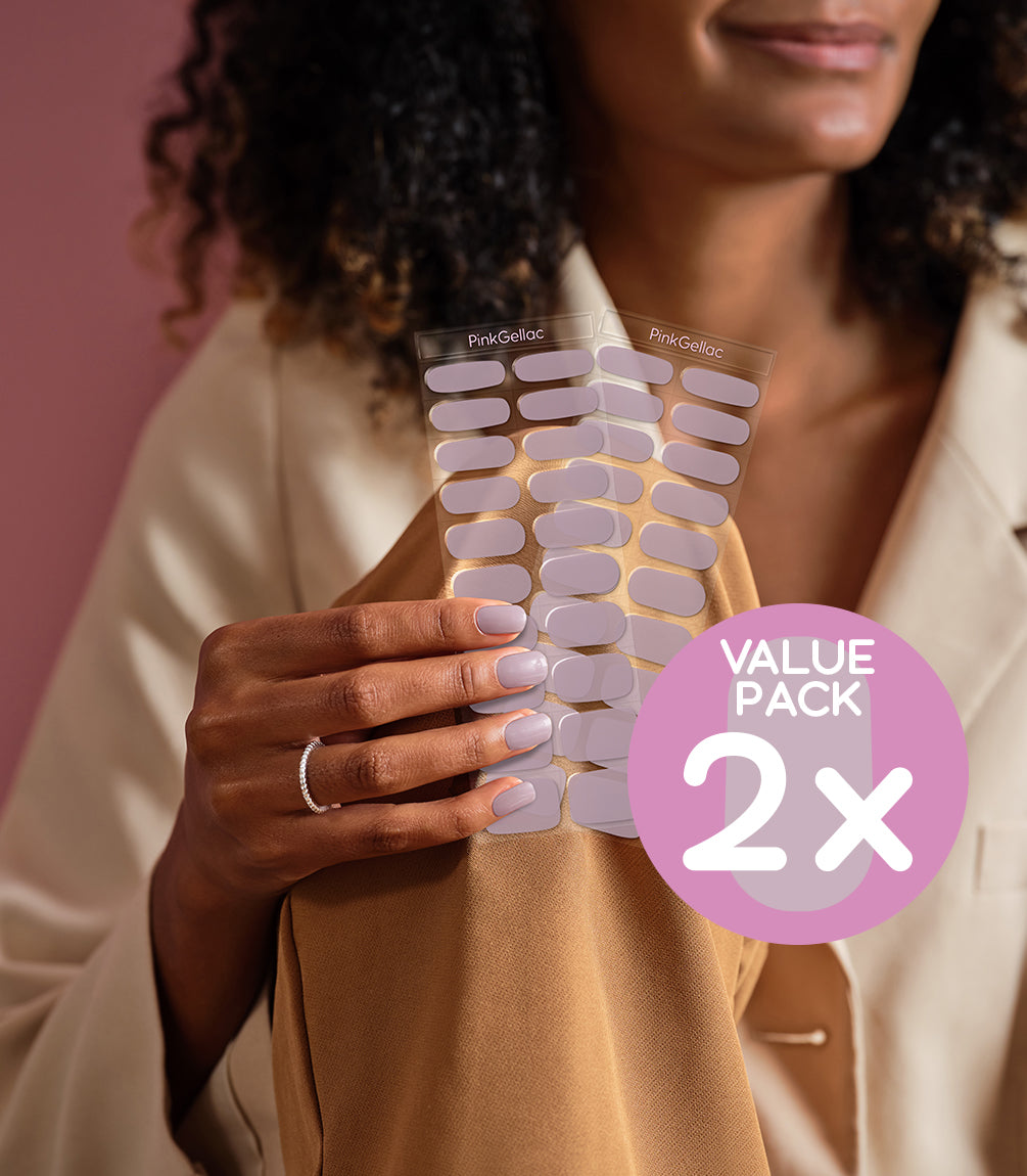 Pink Gellac Value Pack 041 Soft Mauve gel nail sticker value pack contents.
