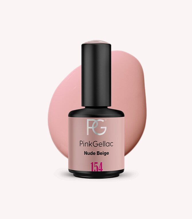 154 Nude Beige - Beige Gel Polish - Pink Gellac