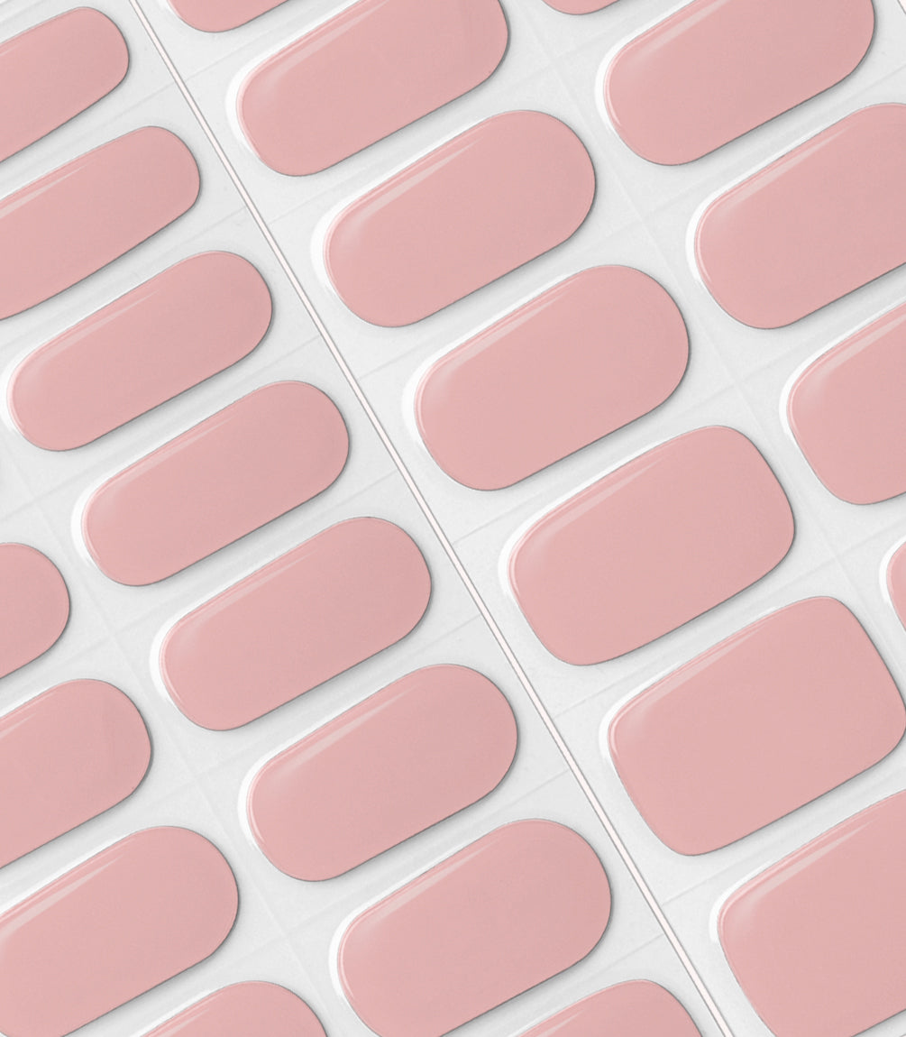 Close-up of the Pink Gellac 058 Bare Rose gel nail sticker sheet.