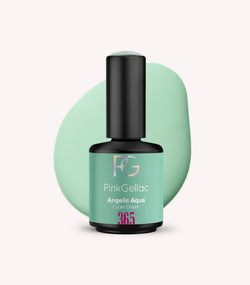 Pink Gellac 365 Angelic Aqua gel nail polish bottle.