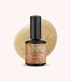 Pink Gellac 236 Gossip Gold gel nail polish bottle.