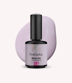 Pink Gellac 392 Misty Lilac gel nail polish bottle.