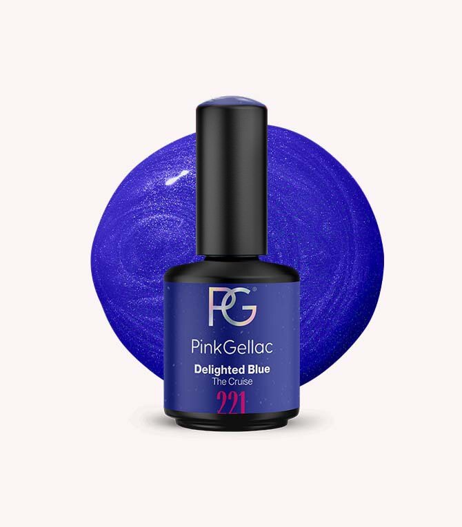 221 Delighted Blue - Blue Gel Polish - Pink Gellac