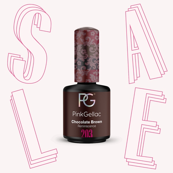 203 Chocolate Brown - Bruine Gellak - Pink Gellac