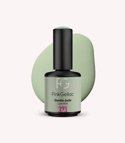 Pink Gellac 323 Gentle Jade gel nail polish bottle.