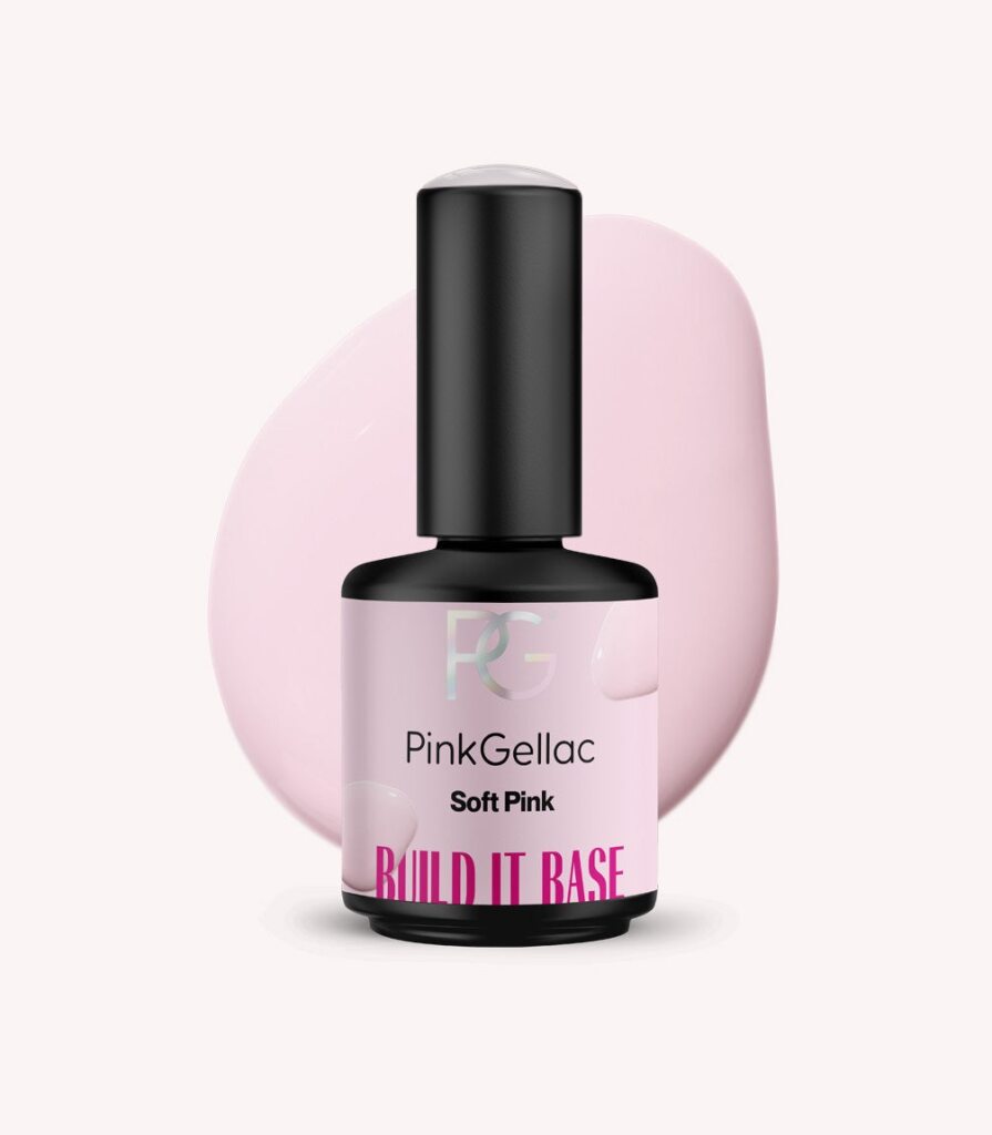 Pink Gellac Build it Base Soft Pink bottle.