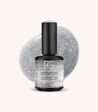 Pink Gellac 129 Fabulous Silver gel nail polish bottle.