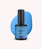 Pink Gellac 269 Surfing Blue gel nail polish bottle.