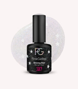 Pink Gellac 382 Shining Star gel nail polish bottle.