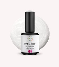 Pink Gellac 209 Sugar White gel nail polish bottle.