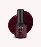 Pink Gellac 308 Dramatic Red gel nail polish bottle.