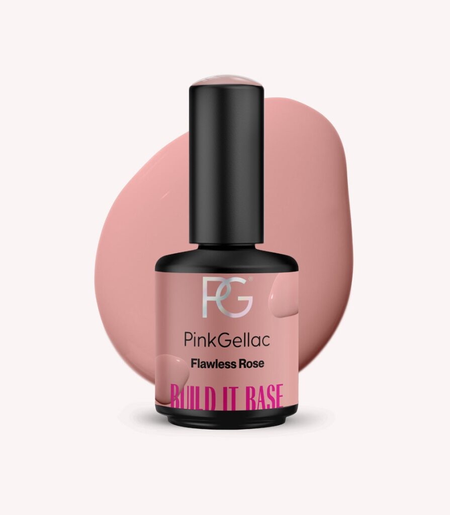 Pink Gellac Build it Base Flawless Rose bottle.