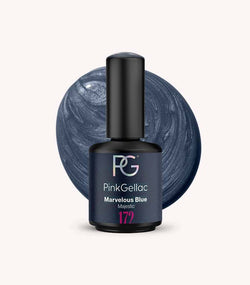 Pink Gellac 172 Marvelous Blue gel nail polish bottle.