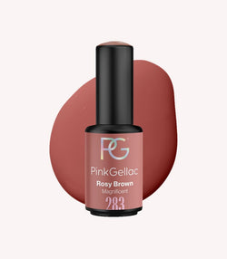 Pink Gellac 283 Rosy Brown gel nail polish bottle.