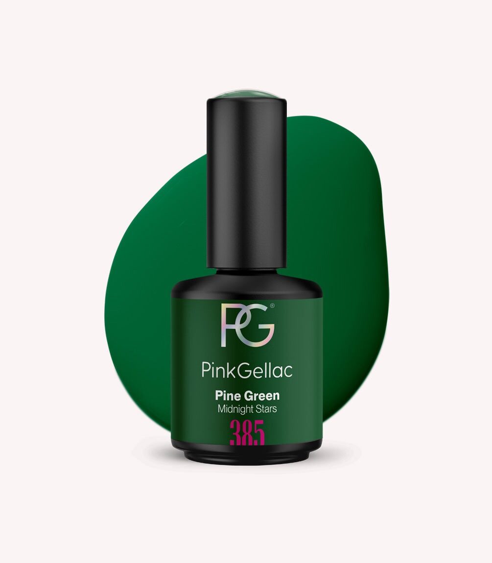 428 Glamorous Green - Metallic Green Gel Polish - Pink Gellac