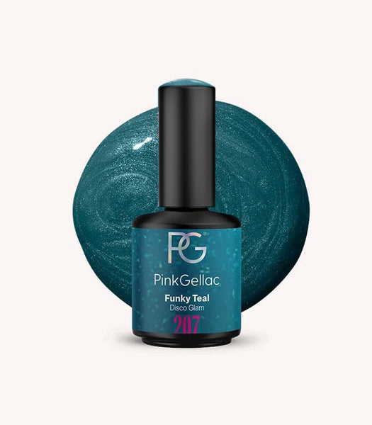 207 Funky Teal - Groenblauwe Gellak - Pink Gellac