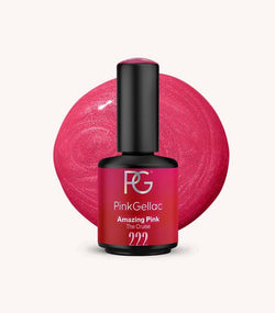 Pink Gellac 222 Amazing Pink gel nail polish bottle.