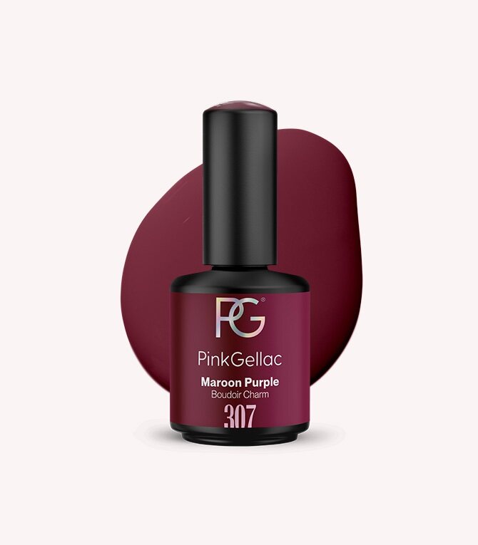 307 Maroon Purple - Purple Gel Polish - Pink Gellac