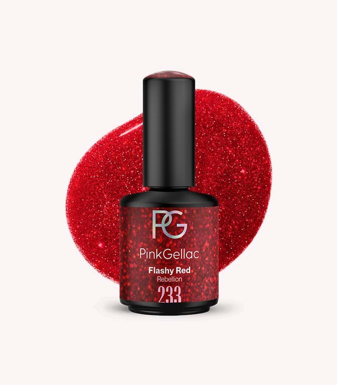 233 Flashy Red - Red Gel Polish - Pink Gellac