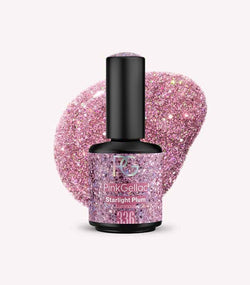 Pink Gellac 336 Starlight Plum gel nail polish bottle.