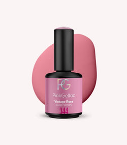 Pink Gellac 344 Vintage Rose gel nail polish bottle.