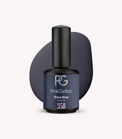 Pink Gellac 358 Dove Grey gel nail polish bottle.