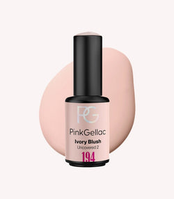 Pink Gellac 194 Ivory Blush gel nail polish bottle.