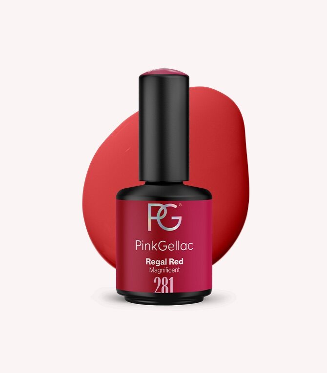 281 Regal Red - Red Gel Polish - Pink Gellac