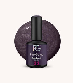 Pink Gellac 313 Epic Purple gel nail polish bottle.