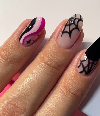 Step 8: Repeat for extra spider webs