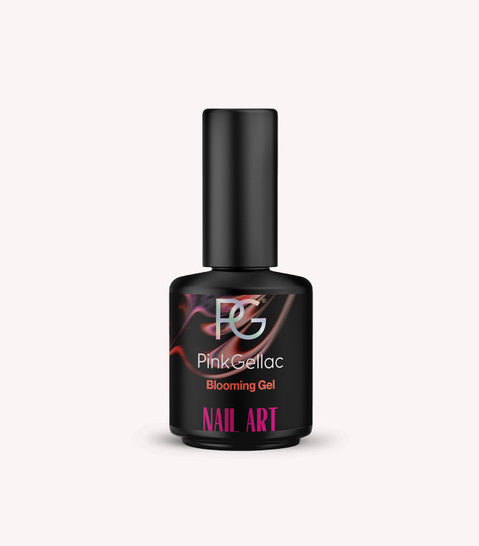 Pink Gellac Blooming Gel bottle for nail art.