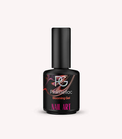 Pink Gellac Blooming Gel bottle for nail art.
