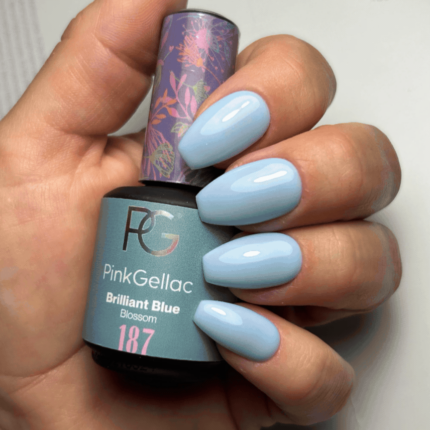187 BRILLIANT BLUE + Lunar lilac