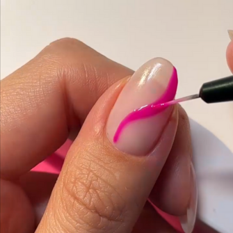 Step 2: Create first pink swirl