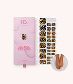Pink Gellac 028 Lavish Leopard pedicure gel nail stickers in their box.