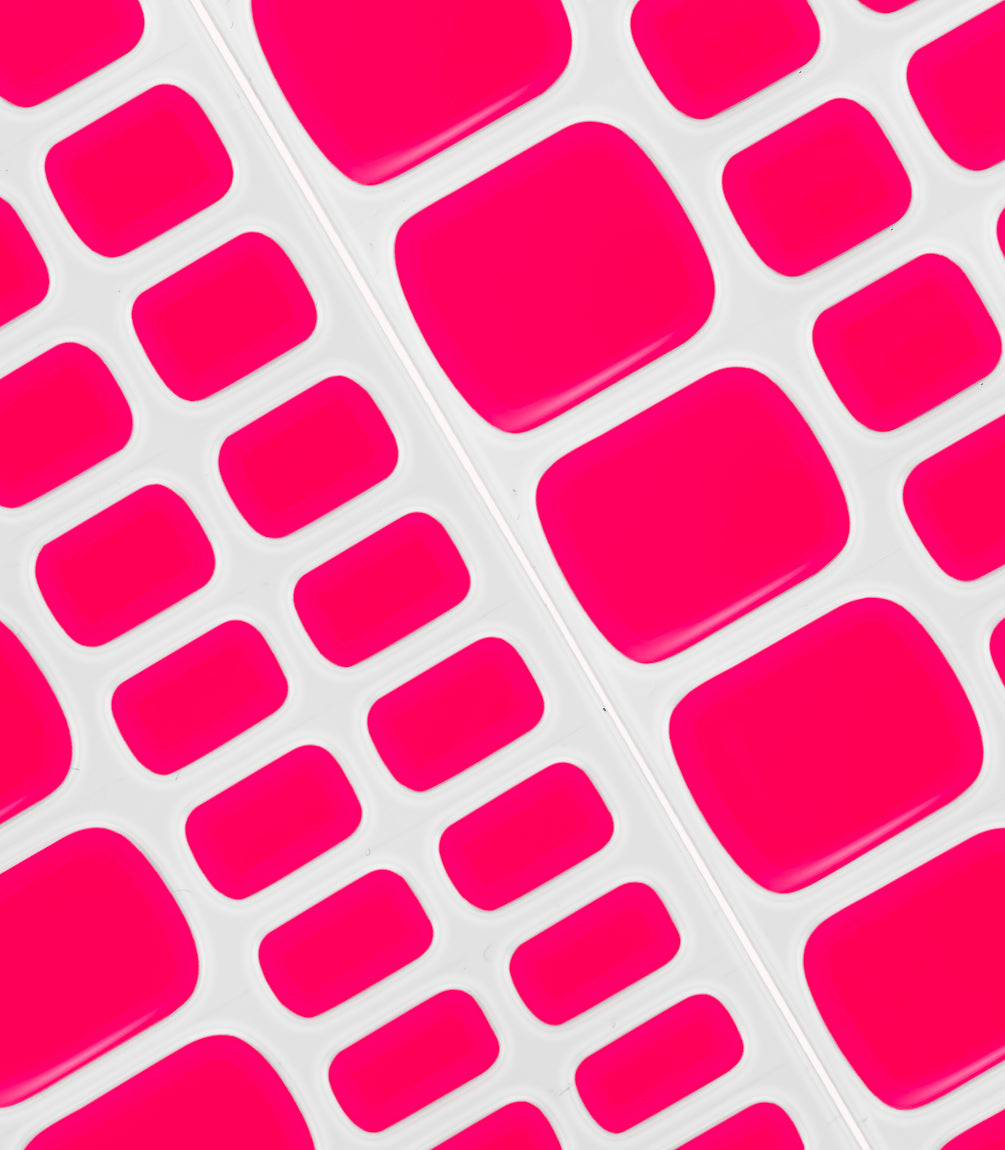 Close-up of the Pink Gellac 161 Ibiza Pink pedicure gel nail sticker sheet.