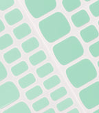 Close-up of the Pink Gellac Melted Mint pedicure gel nail sticker sheet.