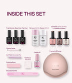 At Home Nail Studio Starter Kit + 3 couleurs supplémentaires