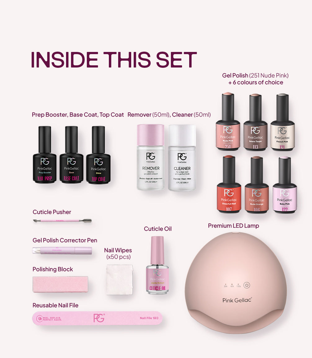At Home Nail Studio Starter Set + 6 extra kleuren