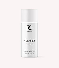 Pink Gellac Cleaner bottle.