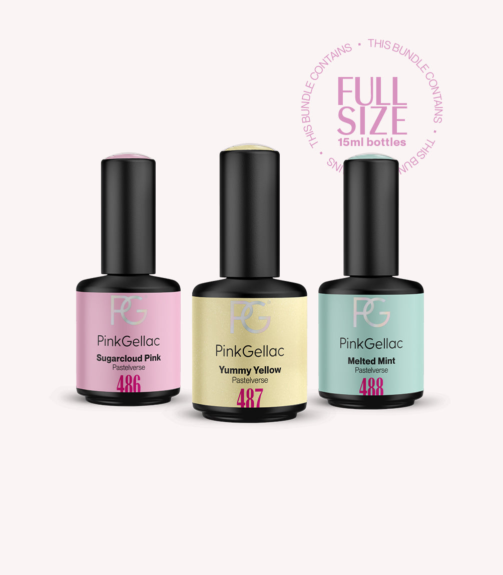 Pink Gellac Pastelverse Bestseller Set contents.